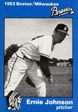 1983 Fritsch 1953 Boston/Milwaukee Braves #32 Ernie Johnson