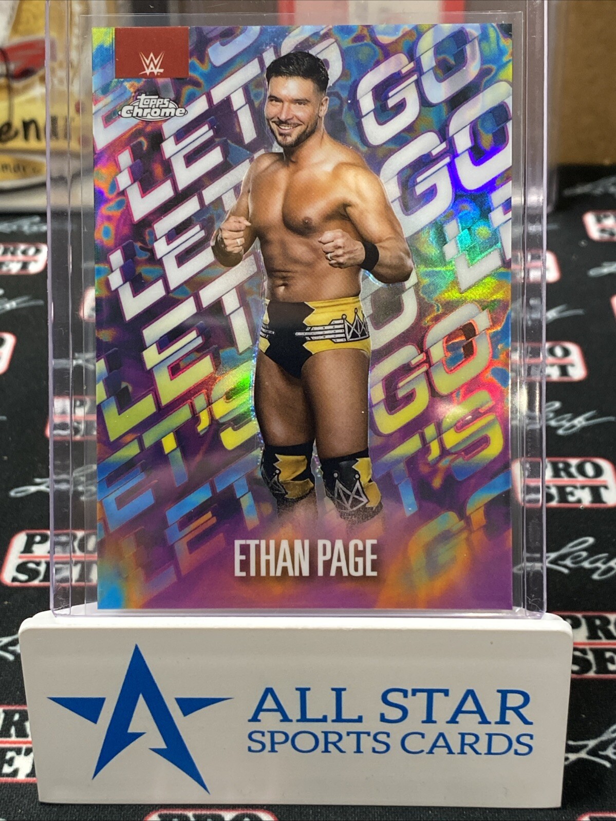 2025 Topps Chrome WWE Let’s Go Ethan Page Case Hit SSP RC NXT LG-EP