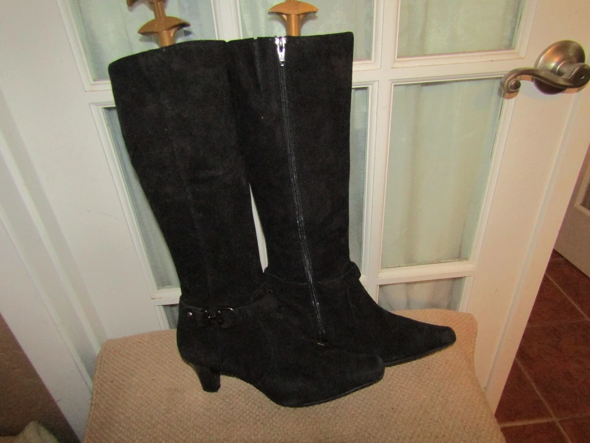 Anne klein hotsell black suede boots