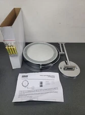 ICO Bath V9053 Volkano 9-3/8" Framed Lit Wall Mounted Make-Up Mirror 