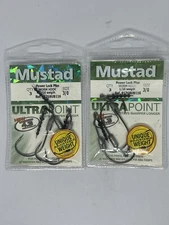 Mustad 91768UB116 #3/0 3Ct Wtd Power Lock Hook Lot of 2