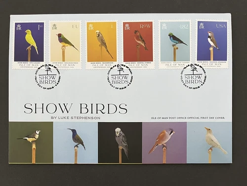 ISLE OF MAN 2021 FDC SHOW BIRDS FIRST DAY COVER DOUGLAS PMK