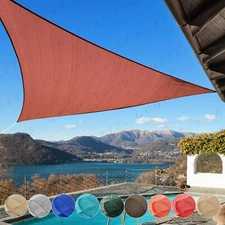 Sun Shade Sail Triangle Canopy Cover UV Block Sunshade for Yard Garden Outdoor