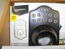 AMAZON BASICS ELECTRONIC KEYPAD DEADBOLT KEYED ENTRY BRONZE