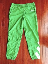 Adidas Track Breakdancing Windbreaker Pants - Vintage 1970s, 1980s, Green, Large
