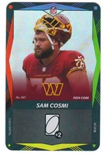 Sam Cosmi 2024 UNO Elite NFL Wild Card FOIL Blue Green Red Yellow SSP Case Hit!!