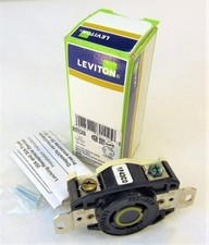 Leviton 2310 L5-20R Single Lock Ground Receptacle Black 2P 3W 20A 125V New