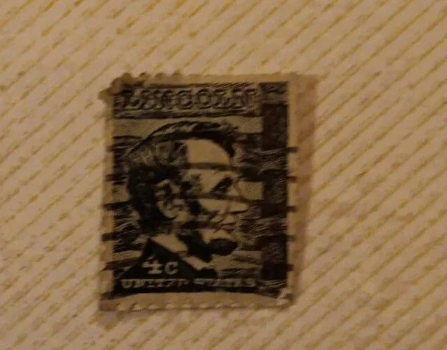 Extremely Rare 4 cent Lincoln Stamp. Very Nice, A Collector's Must.. - Image 2 of 4