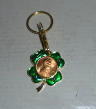 Lucky Penny Coin Token Keychain 1976 Birthday Cent Lottery Ticket Scratcher Cent