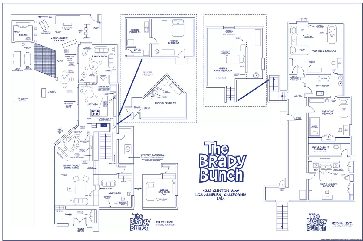 Brady Bunch House Floor Plan Brady Bunch House Floor Plan