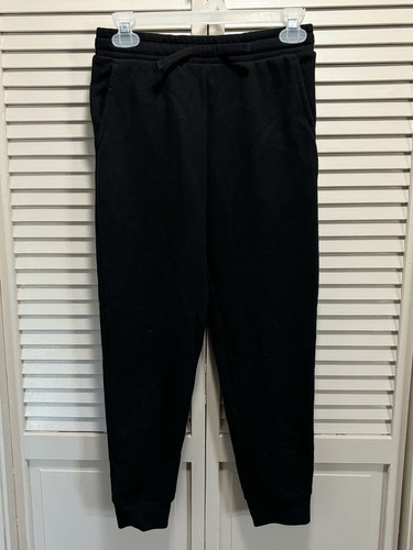 Tek Gear Boys Black Elastic Tie Waist Pockets Sweatpants Size M Jogger Athletic
