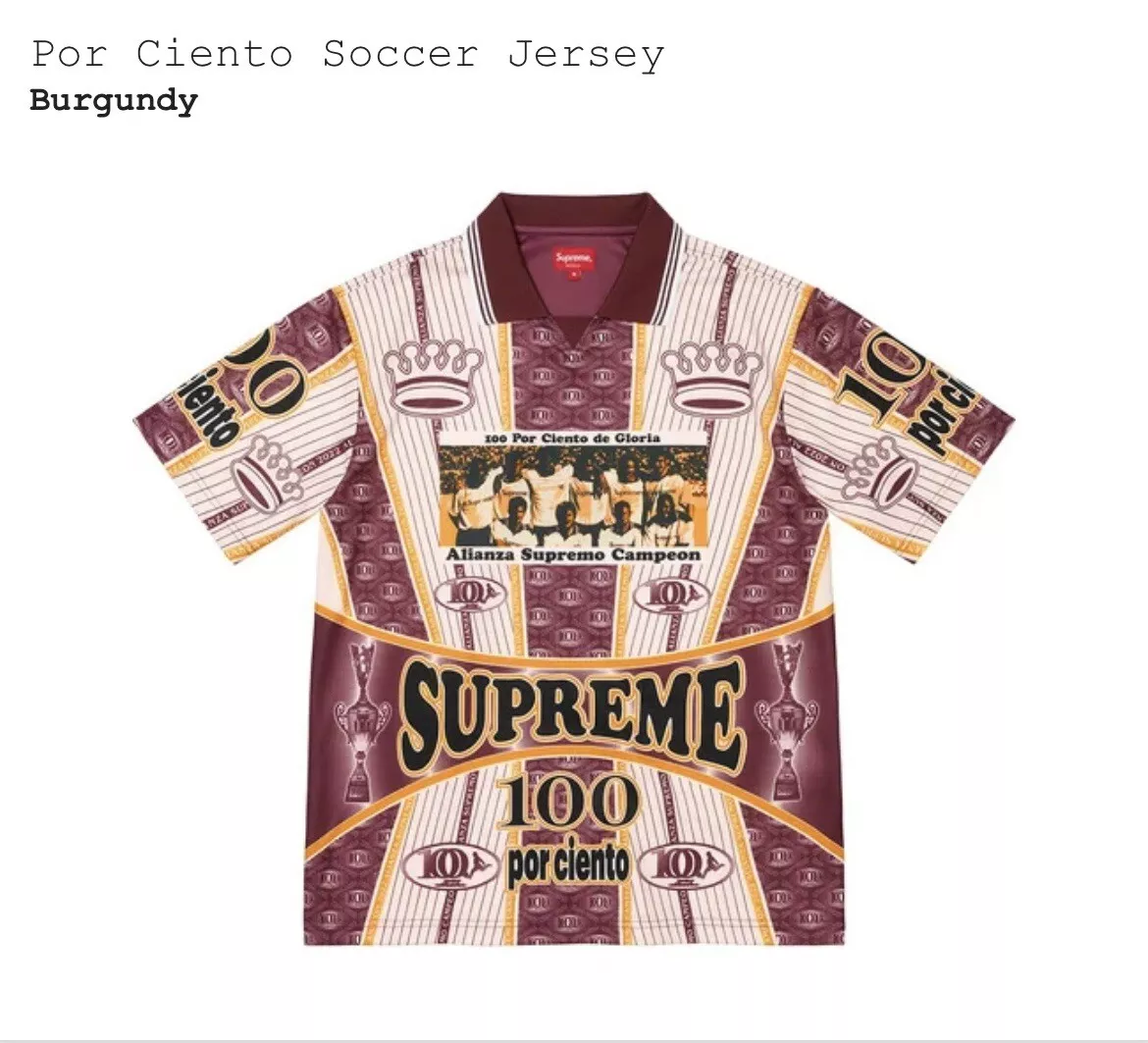 Supreme por ciento soccer jersey