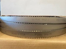 (2) MORSE 14' 2" x 1" x .035" 3/4 VP PR Variable Pitch M42 Welded Bandsaw Blades