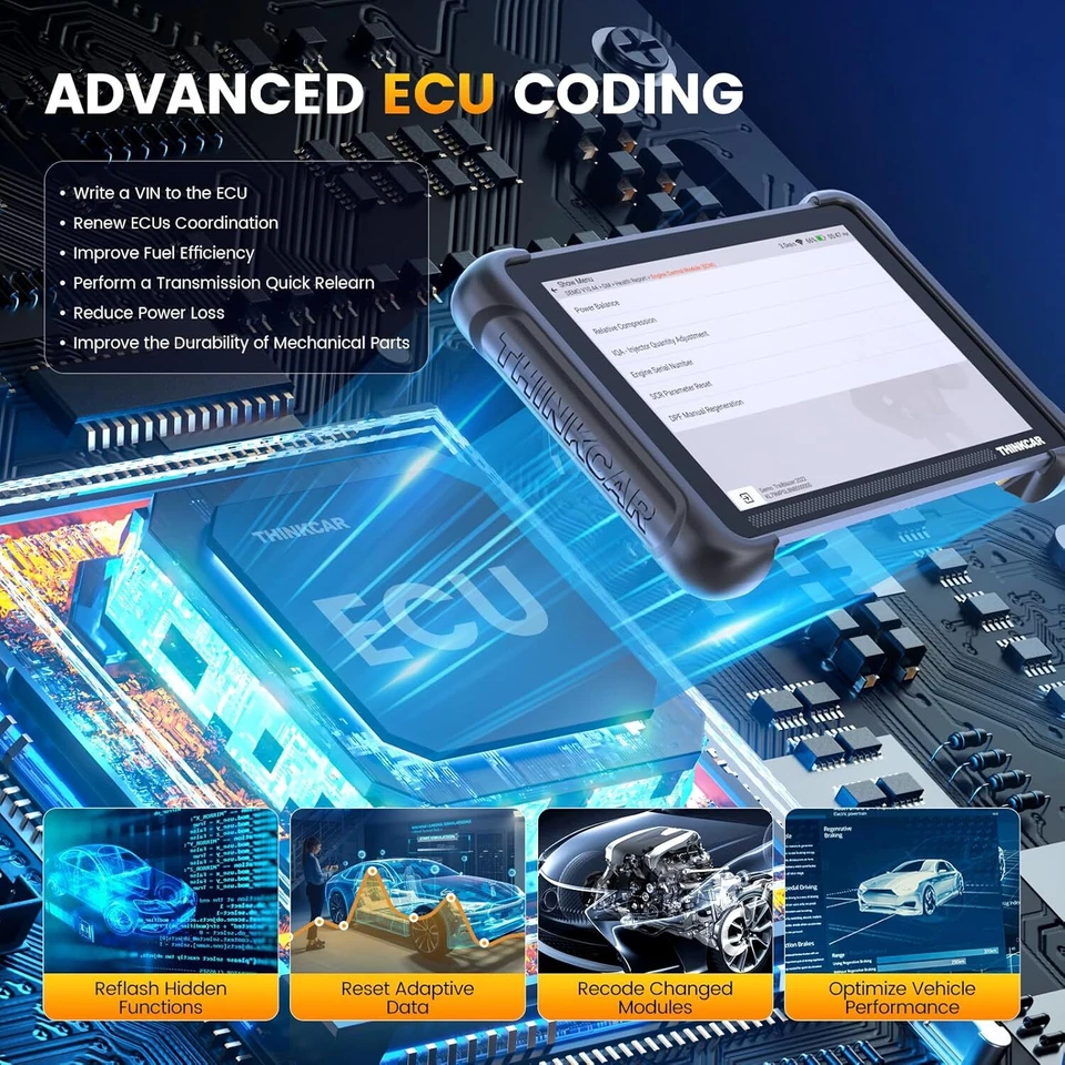 ThinkScan 689BT Car Diagnostic Tool Bidirectional OBD2 Scanner 34+ Services - Image 3 of 4