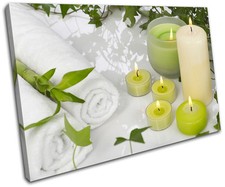 Candles Towels Bathroom SINGLE TOILE murale ART Photo Print
