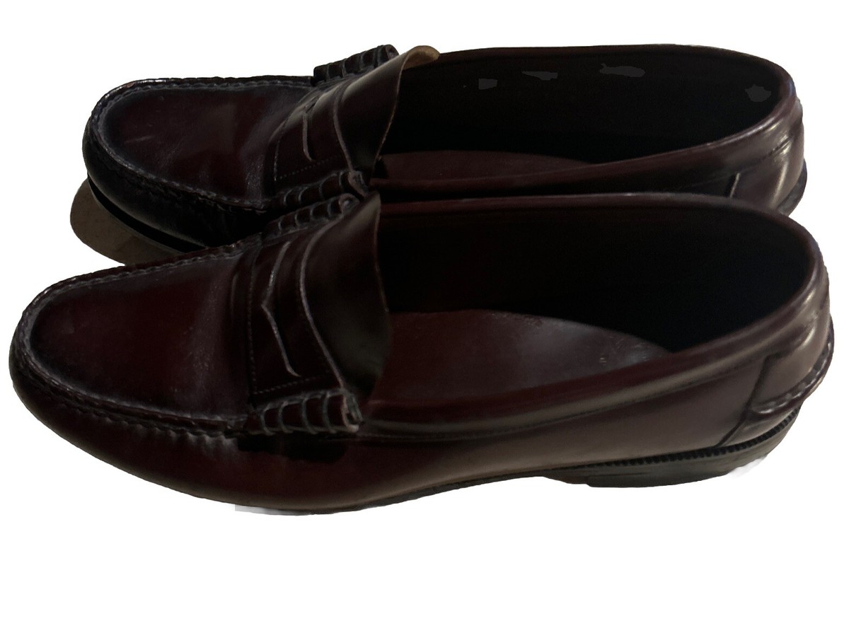 Florsheim Men\'s Penny‎ Loafer Leather Burgundy size 10 EEE New Handsewn Preppy Florsheim Croquet Jr Boys Moc Toe Penny Loafers - Mens  main image 2