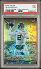 2021 Panini Prizm Break Zach Wilson GOLD 6/10 New York Jets RC PSA 9 Mint!