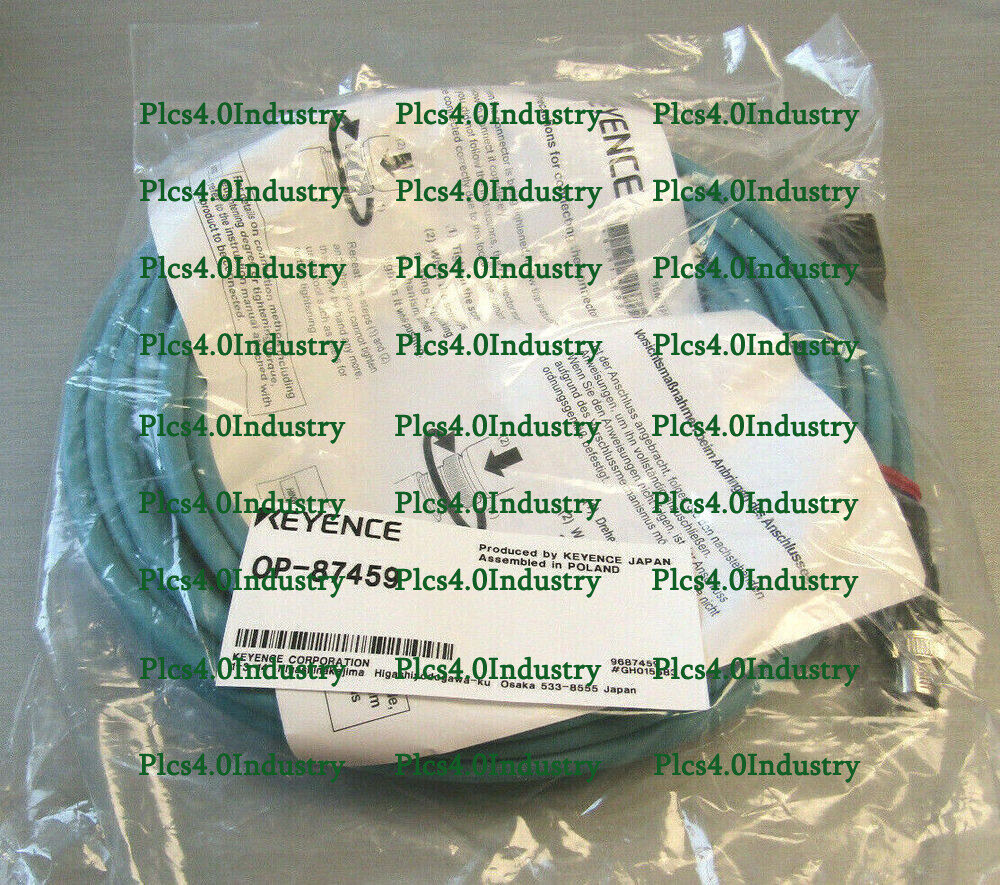 Keyence OP-87459 Industrial Ethernet Cable 10M M12 Round 4 PIN to