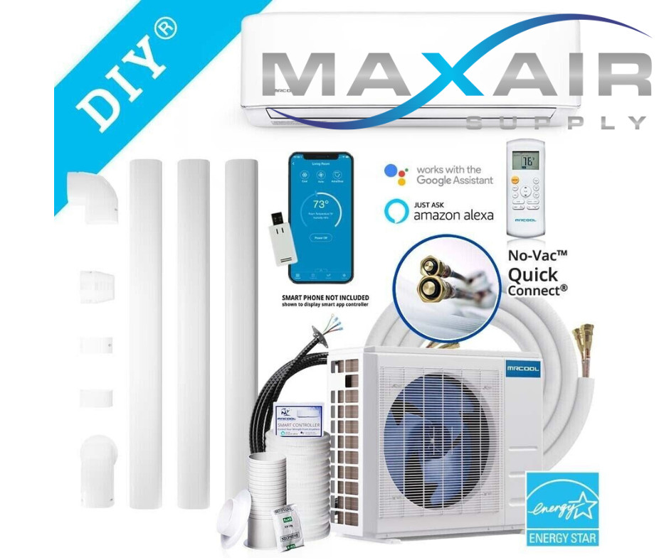 4th Gen MRCOOL DIY 12k-36k BTU Ductless Mini-Split, Heat Pump/AC 25' w/ ACC  PACK - Body Logic