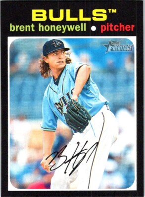2020 TOPPS HERITAGE MINOR LEAGUE BRENT HONEYWELL ROOKIE SP DURHAM BULLS #28