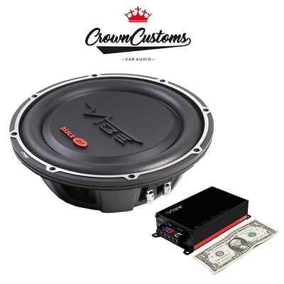 VIBE 10 INCH BASS PACK SLIM CAR SUBWOOFER 900 WATTS