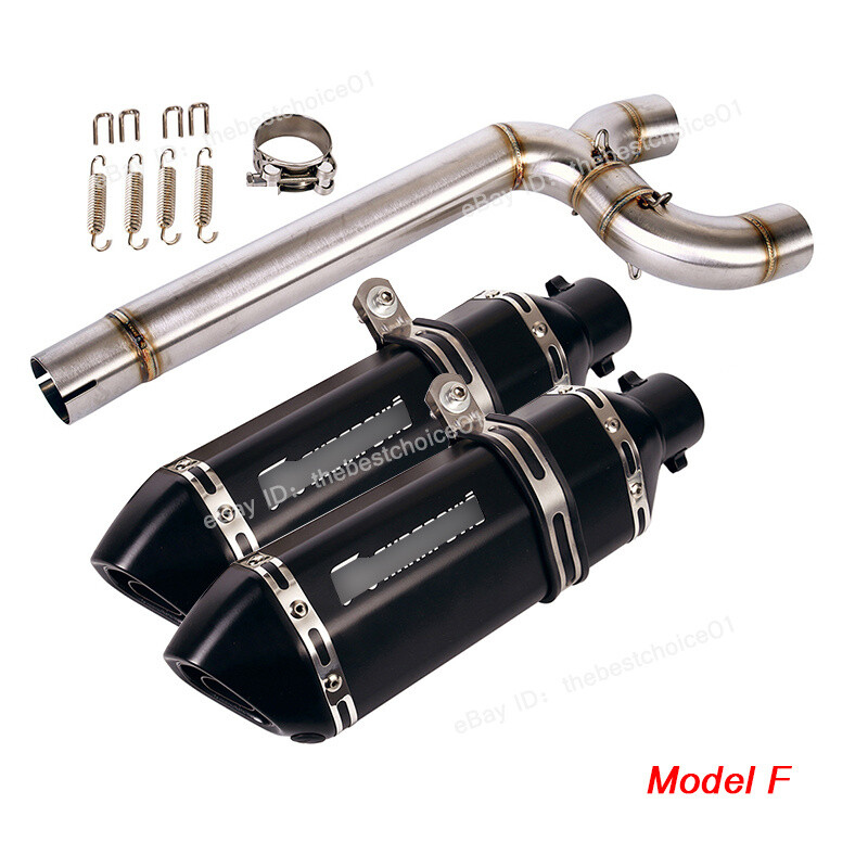 Slip On for Yamaha FZ6 FZ6N FZ6S Exhaust Tips Muffler Mid Link Pipe