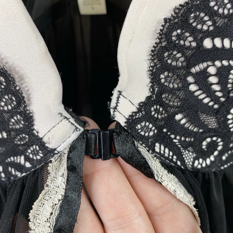 Женское белье на косточках кружевная сетка Jessica Simpson L сзади черное закрытое спереди - Изображение 3 из 4