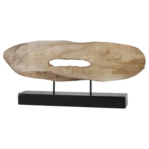 Uttermost Paol Coastal Mango Wood and Iron Sculpture in Brown and Matte Black - Picture 1 of 3