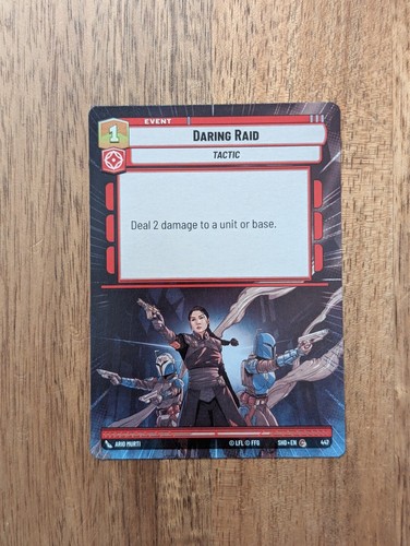 Star Wars Unlimited TCG - SWU - Daring Raid Hyperspace - NM Cond