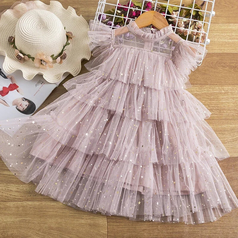 Lace Christmas Dress Girls Princess Wedding Dresses Girls Party Dress 3-8Y  Dress | eBay