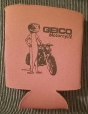 vintage GEICO MOTORCYCLE CAN HOLDER gecko cup bike advertising drink promotional
