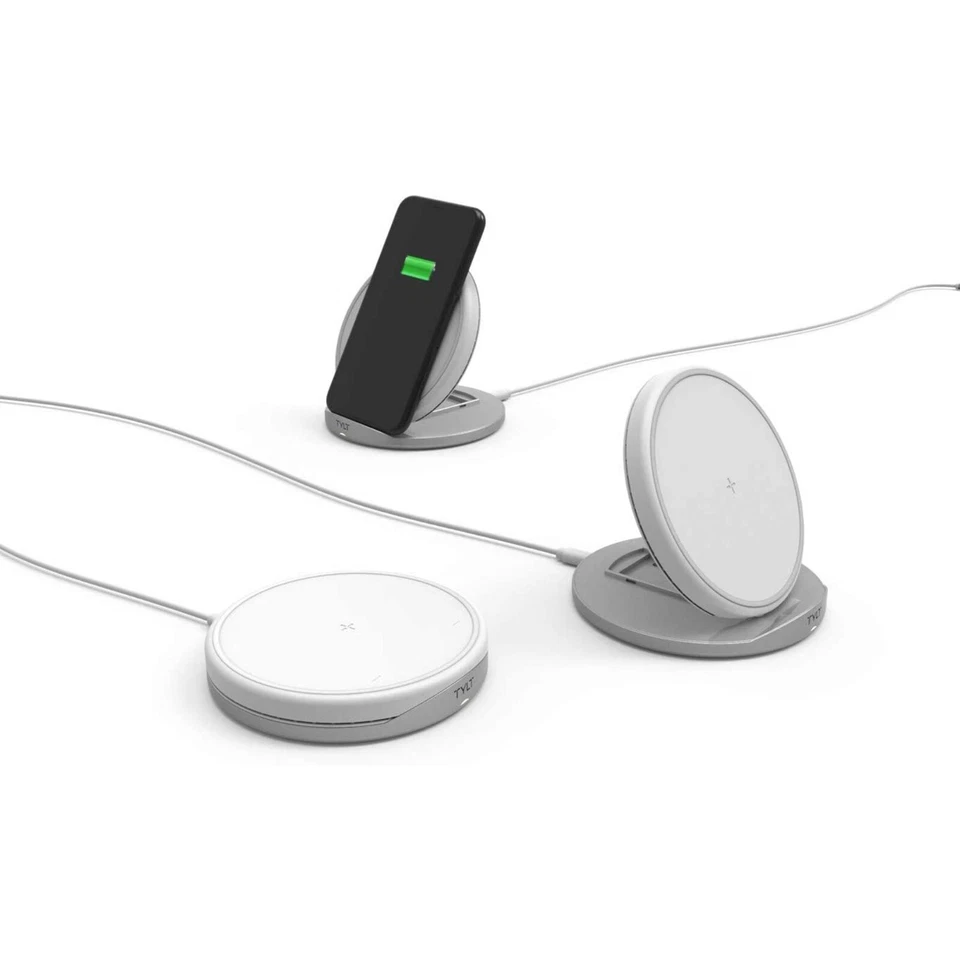 Crest TYLT Convertible Charging Pad Stand Fastest Wireless Charger White - Image 4 of 4