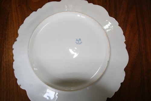 3 Antique Ovington Bros New York Hand Painted Limoges Porcelain Fish Plates - Picture 7 of 11