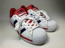 Adidas Superstar J Youth Size 4 White Collegiate Purple Scarlet FV3666