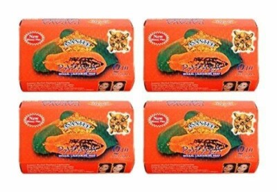 Asantee PAPAYA SEIFE & HONIG +Q10 KRÄUTERSEIFE 4 x 125g Riegel *GÜNSTIGSTES AUF EBAY*