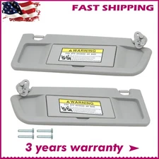 1 Pair For 2006-2011 Honda Civic Driver & Passenger Side Light Gray Sun Visor