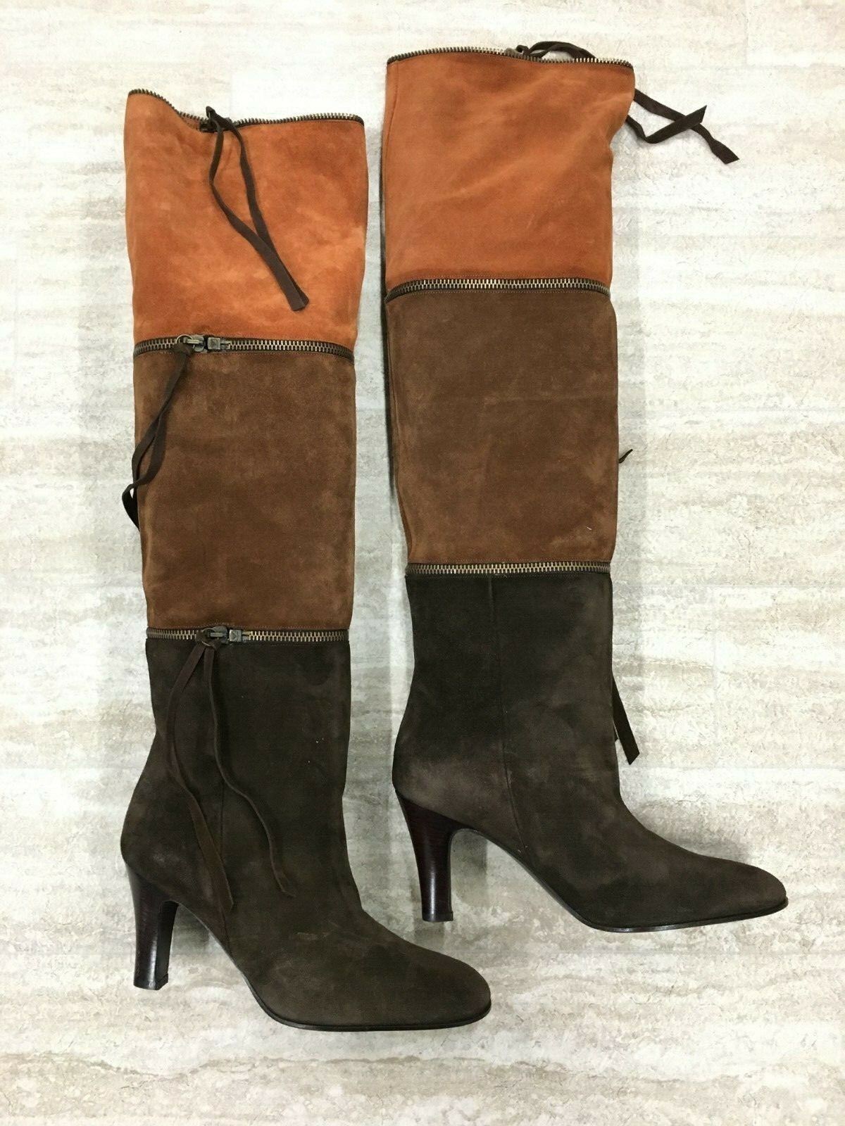 Bcbgmaxazria Rodilla Alta Cuero De De De Gamuza 3 en 1 botas Taco Combo Marrón con Cremallera SZ 8 B cae8a8 Bcbgmaxazria Rodilla Alta Cuero De De De Gamuza 3 en 1 botas Taco Combo Marrón con Cremallera SZ 8 B cae8a8