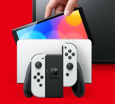 Nintendo Switch ホワイト/ブラック 本体 Nintendo Switch OLED - Home TV Game Console - Full HD - Black