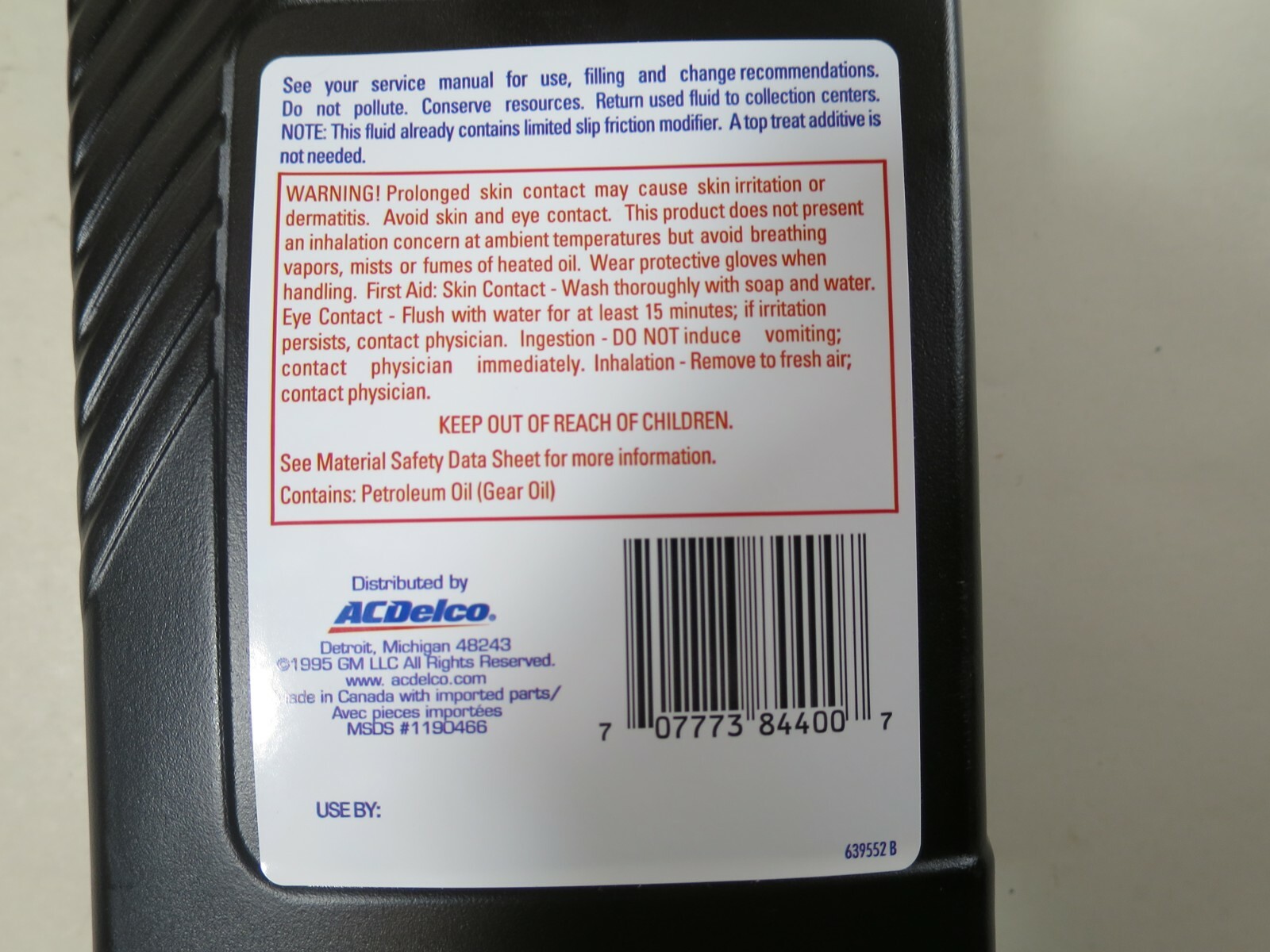 ACDelco 104034 Dexron 75W90 LS Gear Oil 32oz 88862624 w/ Friction Modifier eBay