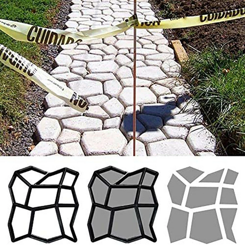 Pflasterform Betonpflaster Gehweg Gießform Schablone Garten Schalungsform aus PP