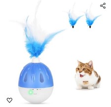 Interactive Cat Toy For Indoor Cats, 3-in-1 Catc Treat Dispenser Toy With...