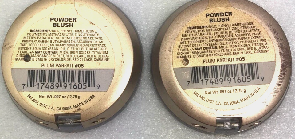 (2) MILANI Powder Blush #05 PLUM PARFAIT .097 oz/2.75 g  -Made in the USA **RARE - Image 4 of 4
