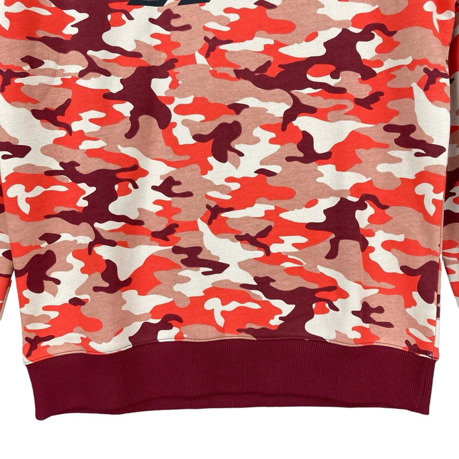 NWT Reebok Men ID Camo Training Sweatshirt Size Small Pullover Classic Burgundy thumbnail 9