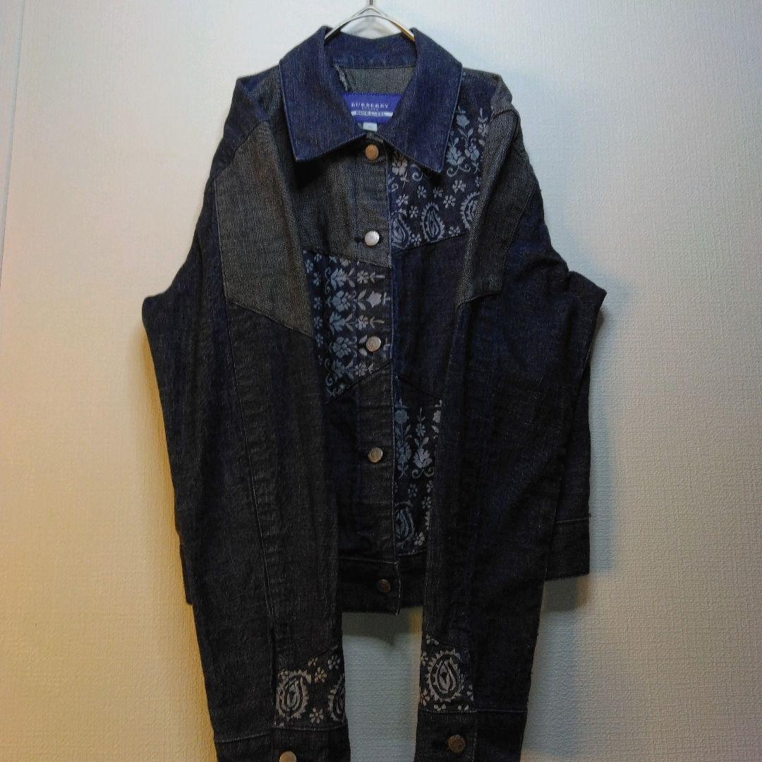 BURBERRY Patchwork denim Short Jacket Blouson Coa… - image 8