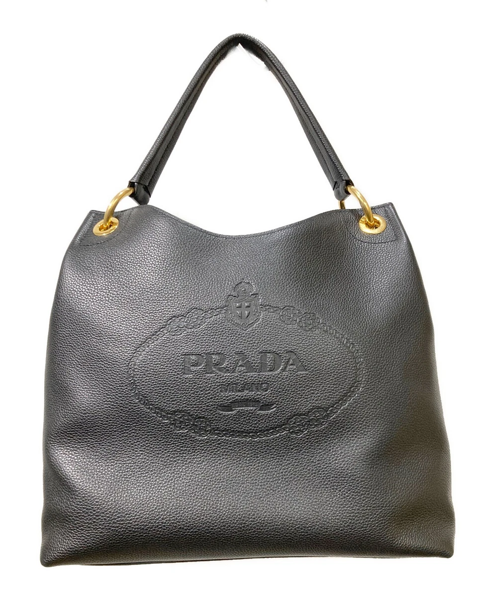 PRADA Vitello Shoulder Bag Blue Bags & Handbags for Women for sale