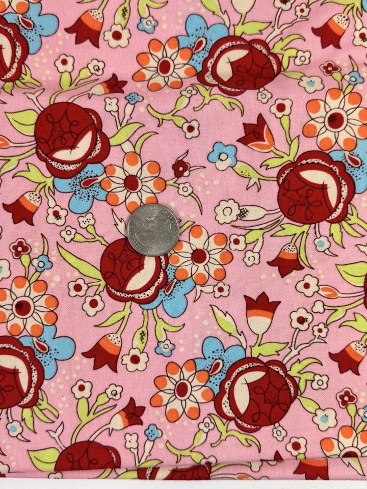 Birch Blossom Alexander Henry Fabric 44 inches by 26 inches Pink - Image 3 of 4