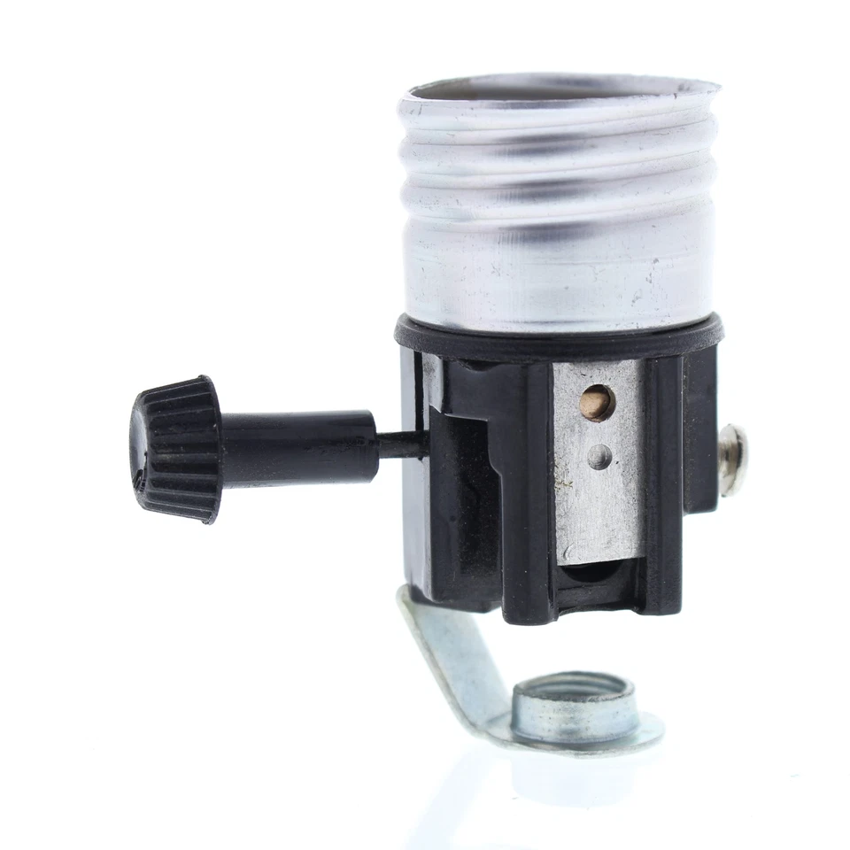 Portalámparas de 3 vías Leviton enchufe de luz de vela montaje Hickey 250 W sin funda 7098 Foto 3 de 4