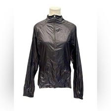 Womens On Cloud Running Insulator Full Zip Windrbreaker Jacket Black Grey Sz M