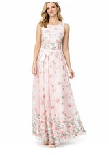 Embroidered floral Tahari formal whimsical princess prom dress fairycore NWT 14