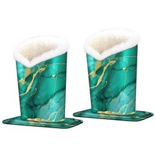 Pack of 2 Plush Lined Eyeglasses Holder Stand Protective Glasses Case 2 Pcs 008